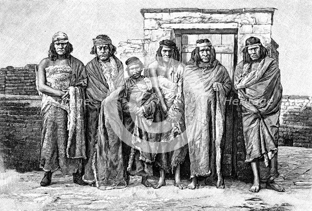 A group of Patagonians, Argentina, 1895. Artist: Unknown