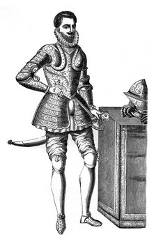 Francois, Duke of Anjou and Alencon, in damascened armour, 16th century, (1870). Artist: Unknown