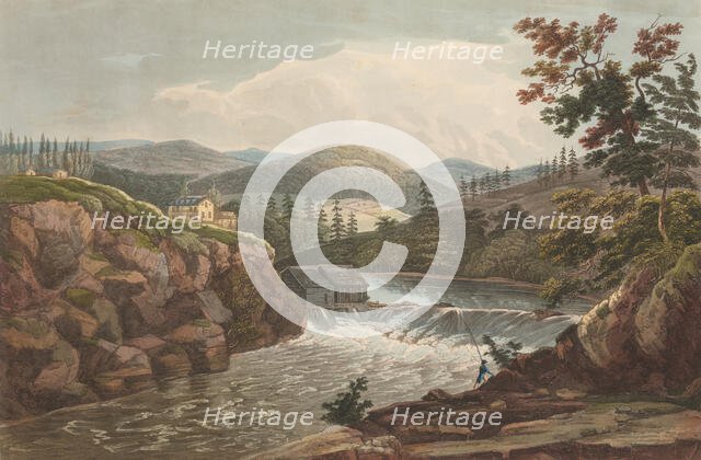 Little Falls at Luzerne (No. 1 of The Hudson River Portfolio), 1822-23. Creator: John Hill.