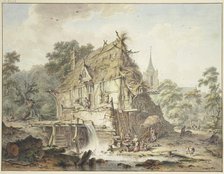 A watermill with many figures, 1778. Creator: Hendrik Meijer.