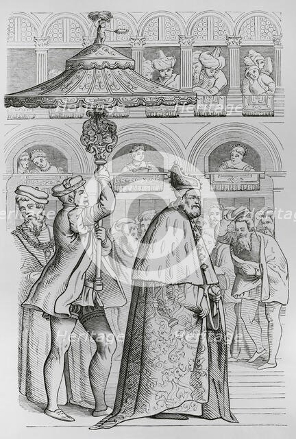 Grand procession of the Doge of Venice, 16th century, (1878). Creator: Unknown.