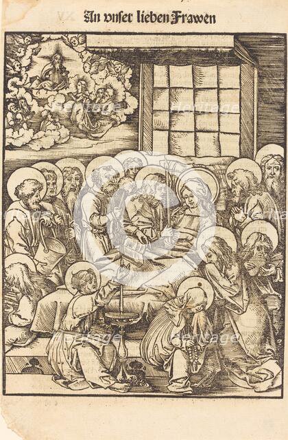 Death of the Virgin. Creator: Hans Wechtlin the Elder.