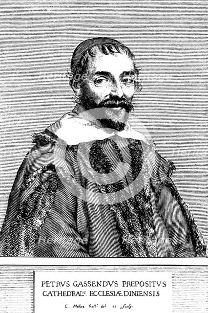 Pierre Gassendi, French philosopher, scientist, astronomer, and mathematician, 17th century.  Artist: Claude Mellan