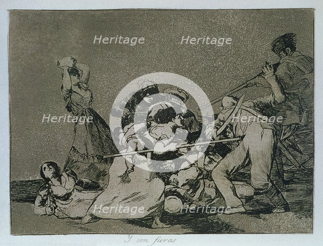 The Disasters of War, a series of etchings by Francisco de Goya (1746-1828), plate 5: 'I son fier…