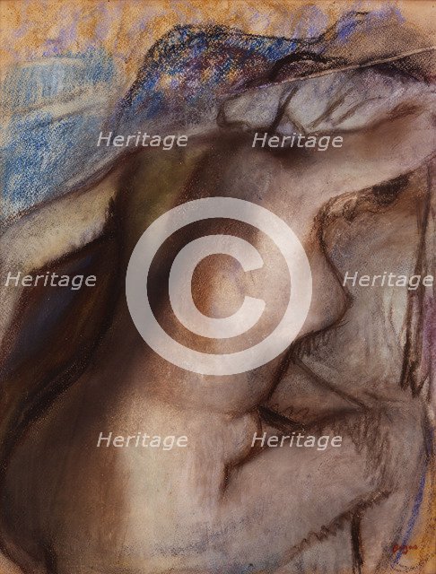 After the Bath, Woman Drying Herself. Artist: Degas, Edgar (1834-1917)