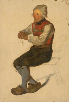 Study of a Seated Peasant, before 1850. Creator: Friedrich Carl von Scheidlin.