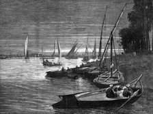 Sketches in Cairo: the harbour of Boulak, 1883. Creator: Eugène Froment.