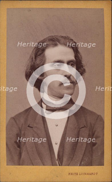 Portrait of the composer Josef Strauss (1827-1870), c. 1868. Creator: Luckhardt, Fritz (1843-1894).