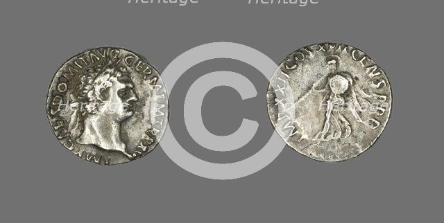 Denarius (Coin) Portraying Emperor Domitian, 95-96. Creator: Unknown.