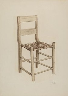 Laced Chair, c. 1940. Creator: Pearl Davis.