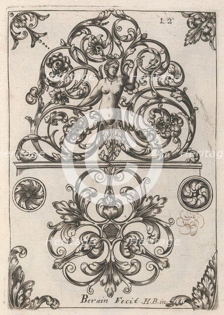 Diverses Pieces de Serruriers, page 13 (recto), ca. 1663. Creator: Jean Berain.