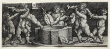Eight Nude Children at a Well, 1539. Creator: Heinrich Aldegrever (German, 1502-1555/61).
