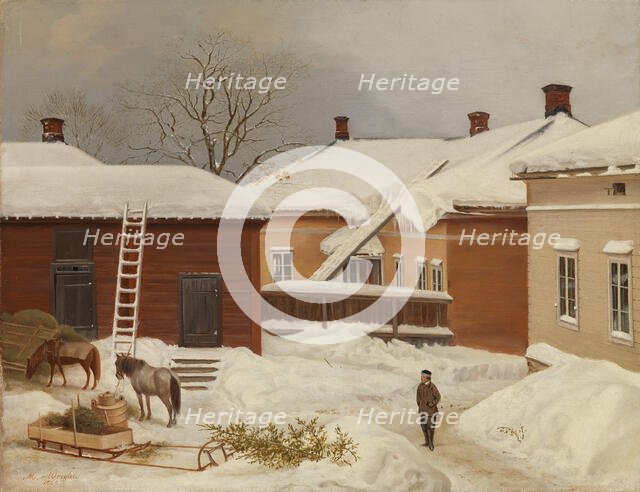 The Liljenstrand House in Winter, 1860. Creator: Magnus von Wright.