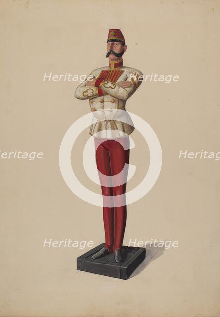 Cigar Store Figure, c. 1936. Creator: Eugene Croe.