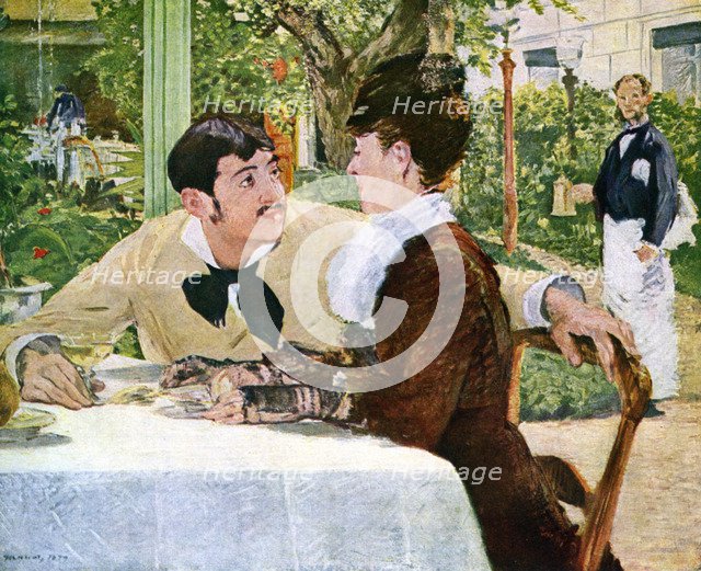 'The Garden of Pere Lathuille', 1879 (1938).Artist: Edouard Manet