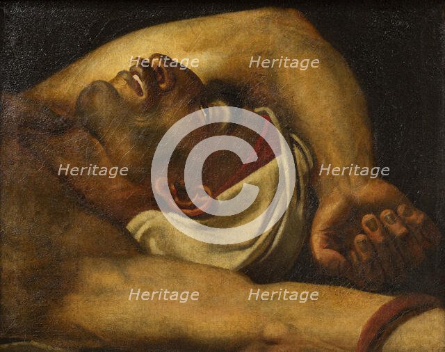 Head of Dead Arab, c. 1810. Creator: Girodet de Roucy Trioson, Anne Louis (1767-1824).