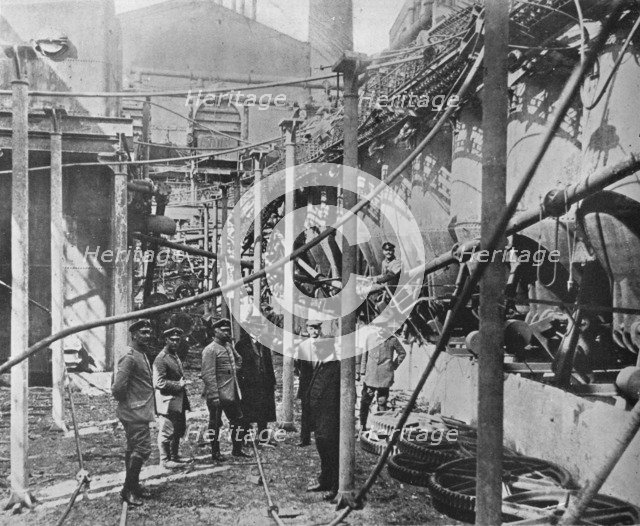 'A factory wrecked by the Russians to prevent its being any use to the Germans', 1915. Artist: Unknown.