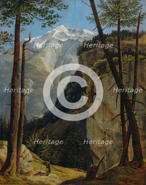 The Watzmann from the Wimbachtal, 1818. Creator: Heinrich Reinhold.