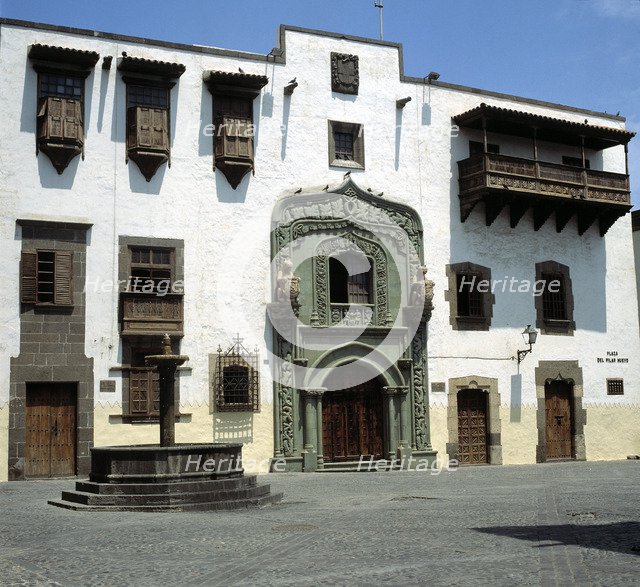 Façade of the Provincial Museum of Fine Arts of Las Palmas de Gran Canaria.