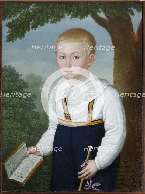 Portrait of Vasily Engelhardt (1814-1868) as child, with a book of Plutarch.