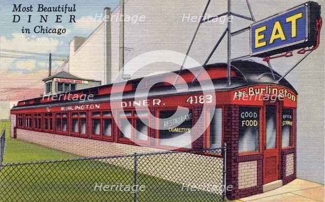 'The Most Beautiful Diner in Chicago', postcard, 1942. Artist: Unknown