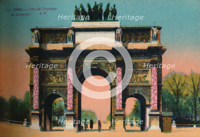 The Arc de Triomphe du Carrousel, Paris, c1920. Artist: Unknown.