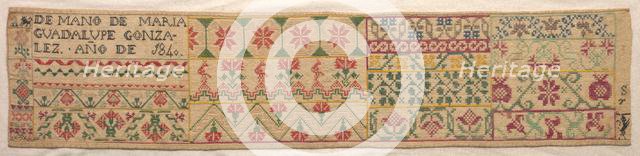 Sampler, 1840. Creator: Unknown.