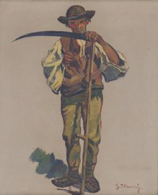 Mower, around 1935. Creator: Gustav Mally.