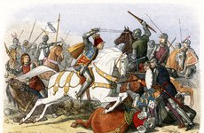 Thumbnail image of Battle of Bosworth Field, 22 August 1485 (1864).  Artist: James William Edmund Doyle
