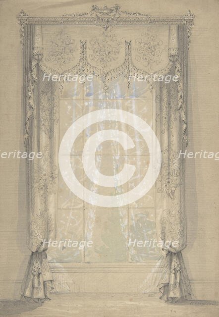 Design for Curtains, 1841-1917. Creator: Charles Hindley & Sons.