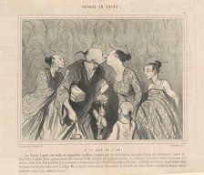 Le premier jour de l'an, 19th century. Creator: Honore Daumier.
