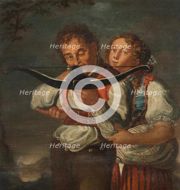 Crossbowman with his wife, 1817. Creator: Reinhard, Josef (1749-1824).