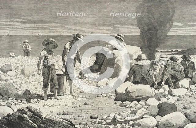 Seaside Sketches - A Clam-bake, 1873. Creator: Unknown.