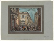 The print shop of Luigi Valeriano Pozzi in the Galleria Vittorio Emanuele in Milan, 1788-1847.  Creator: Luigi Valeriano Pozzi.