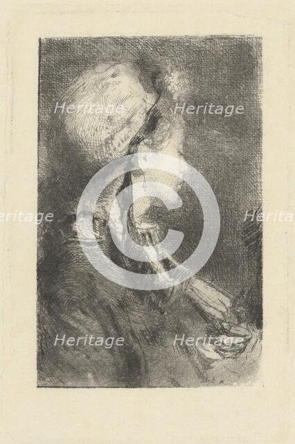 The Artist's Wife in Profile Facing Right, c. 1880. Creator: Mose, Bianchi.