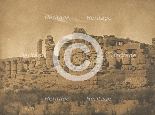 Vue de la Salle Hypostyle du palais de Karnac, prise sur l'angle N.E., 1849-50. Creator: Maxime du Camp.