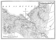 The Civil War in Spain: plan of Bilbao and Somorrostro, 1874. Creator: Unknown.