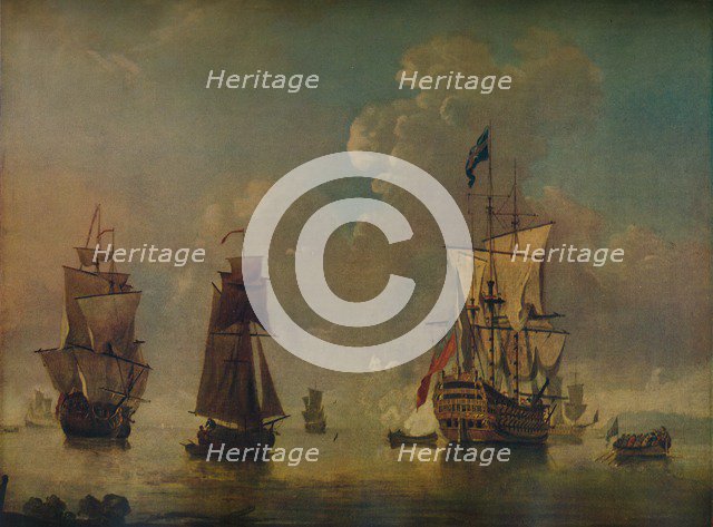 'Men of War', c1720. Artist: Peter Monamy.