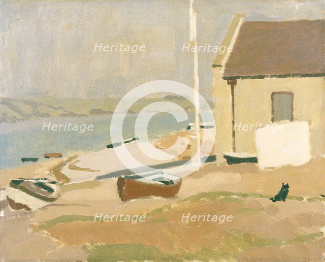 'Lifeboat House, Ferryside', 1923-1943. Artist: Edward Morland Lewis