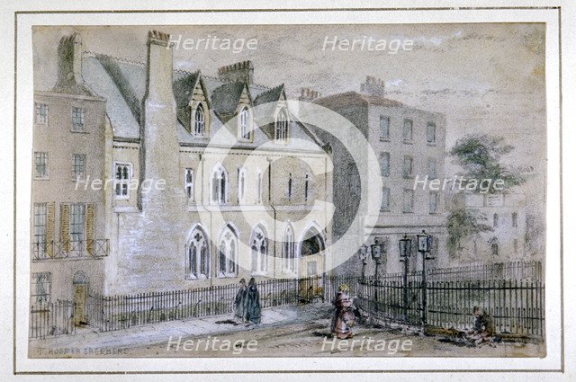 View of a nunnery in Osnaburgh Street, London, c1830.                                Artist: Thomas Hosmer Shepherd