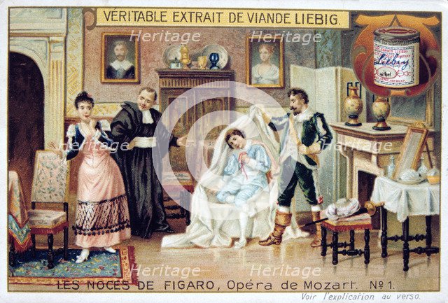 Scene from Mozart's opera The Marriage of Figaro, 1786 (1905).  Artist: Anon