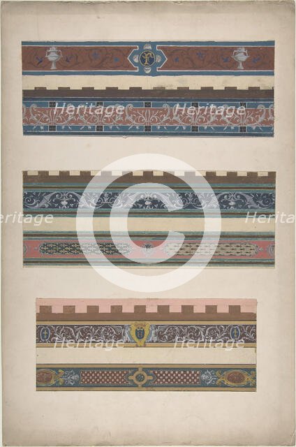 Design for Ceiling at Fontainebleau, second half 19th century. Creators: Jules-Edmond-Charles Lachaise, Eugène-Pierre Gourdet.