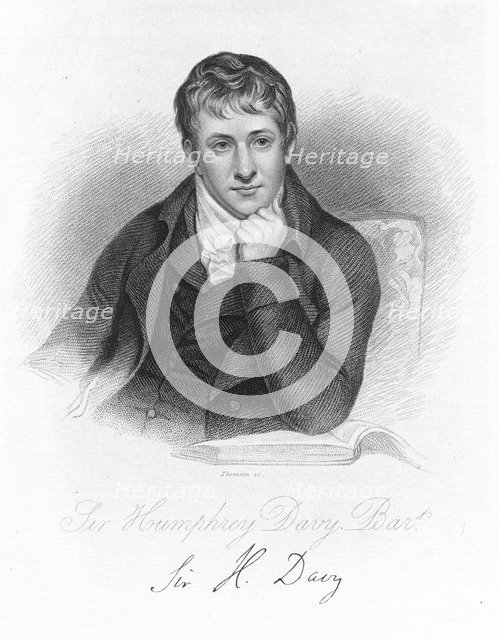 Humphry Davy, English chemist in 1803, (c1870). Artist: Unknown