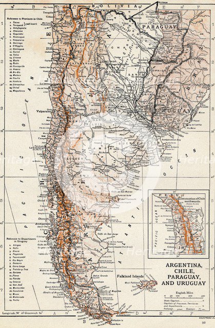 'Argentina, Chile, Paraguay and Uruguay'. Artist: Unknown.