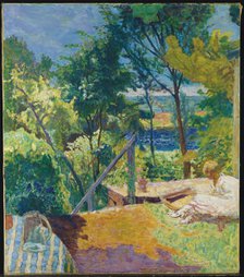Terrasse à Vernon, 1923. Artist: Bonnard, Pierre (1867-1947)