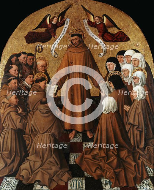 Saint Francis Delivers the Rule, ca 1445. Creator: Colantonio, Niccolò Antonio (ca 1420-ca 1460).