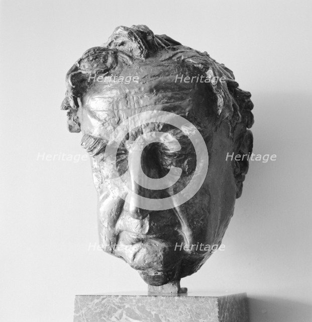 Sculpture of Vaughan Williams at the Royal Festival Hall, Lambeth, London, c1951-1952. Artist: Eric de Maré