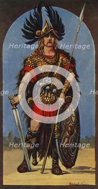 'Hengist, Chief of the Angles (A.D. 449)', 1924. Creator: Herbert Norris.