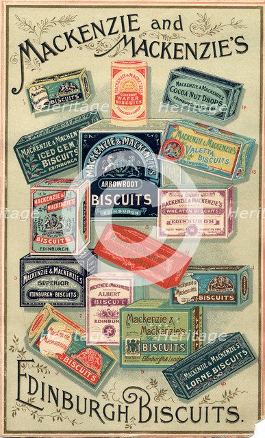 Mackenzie & Mackenzie's Edinburgh Biscuits, 19th century. Artist: Unknown