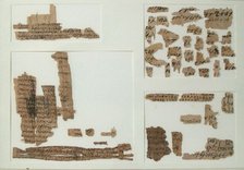 Papyri Fragments, Coptic, 7th century. Creator: Unknown.